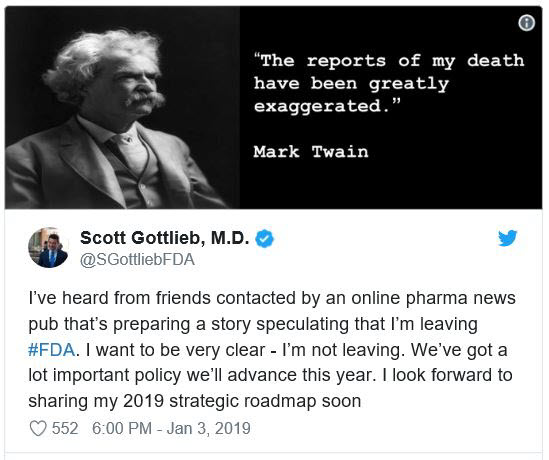 Scott Gottlieb tweet