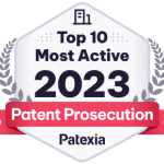 Patexia Patent Prosecution Top 10 Most Active